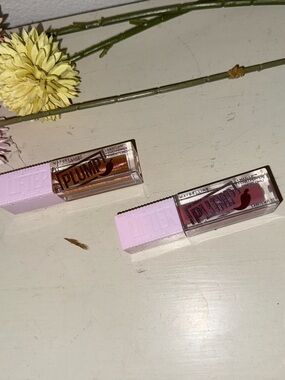 👄 New 2 of Bundle Maybelline LIFTER PLUMPING Lip Gloss Hot Honey &  Peach Fever